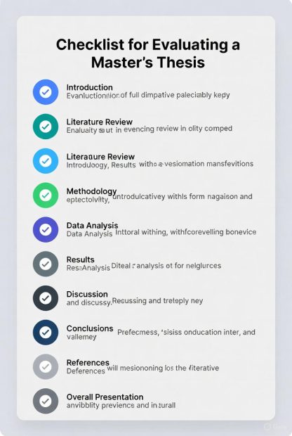 چک لیست ارزیابی پایان نامه کارشناسی ارشد